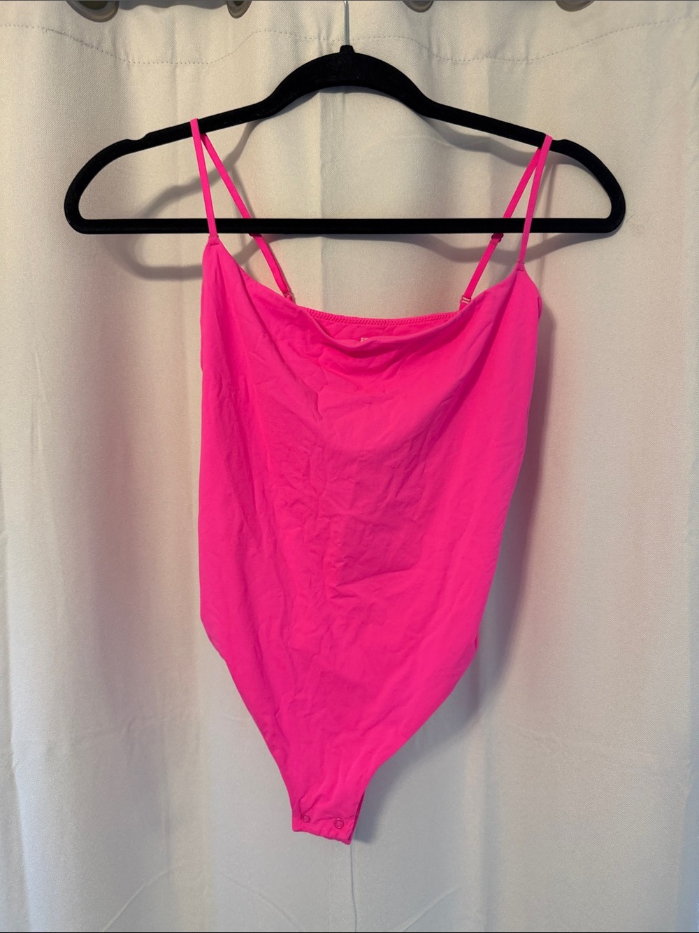 SKIMS Hot Pink Scoop Neck Bodysuit